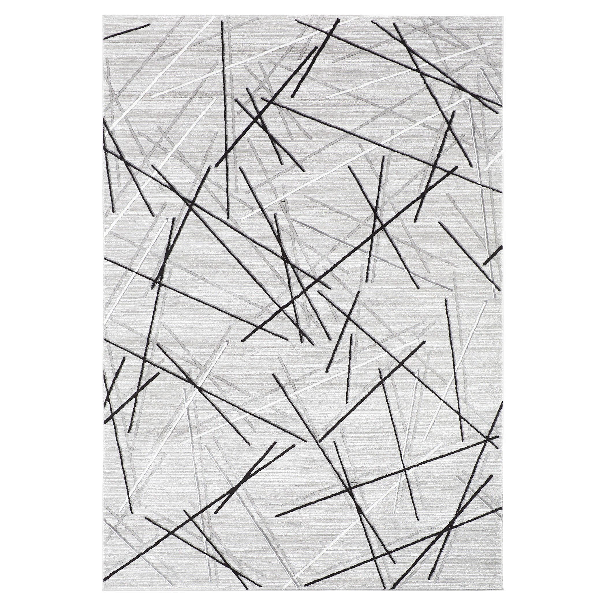 Sesia Grey Black 2'X 3' Rug | Designer Rugs | By Lavin Rugs