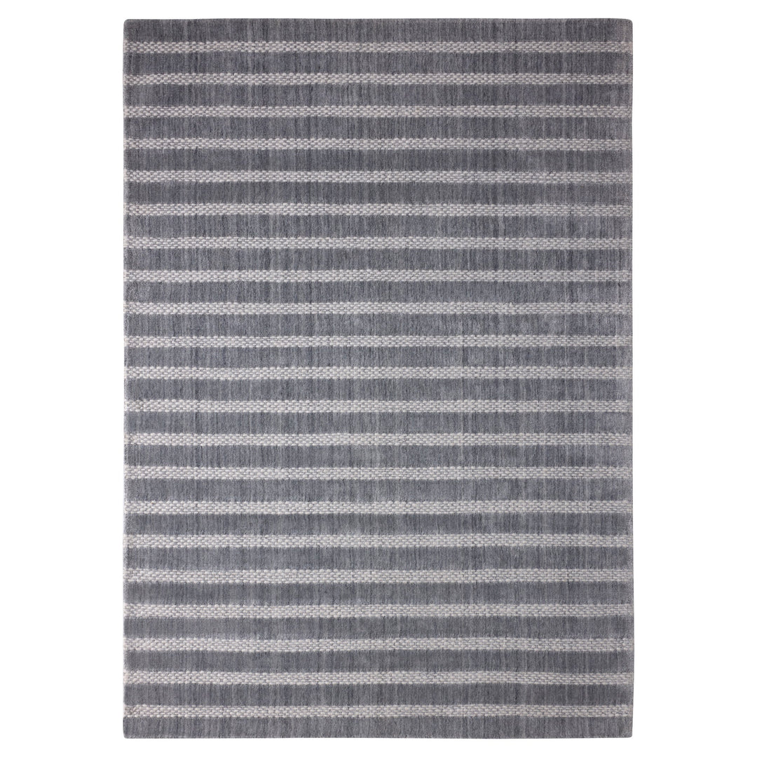 Laid Back Luxe Blue Gray Ivory Stripe - A2006 - 5&