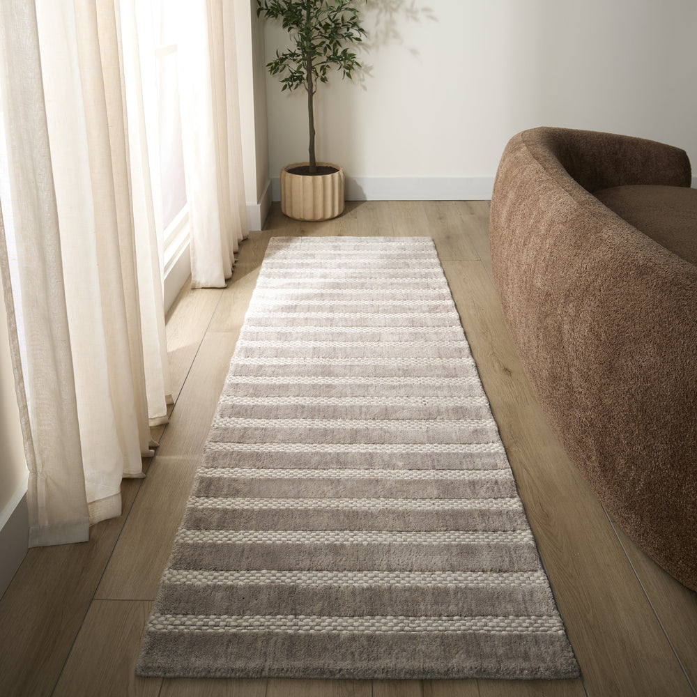 Laid Back Luxe Brown Ivory Stripe - A2007 - 2' x 12' Runner