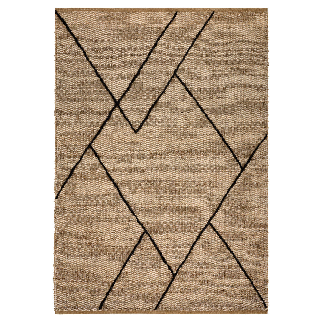 Nomad Natural Black Architectural Geometric - D7006 - 2' x 3'