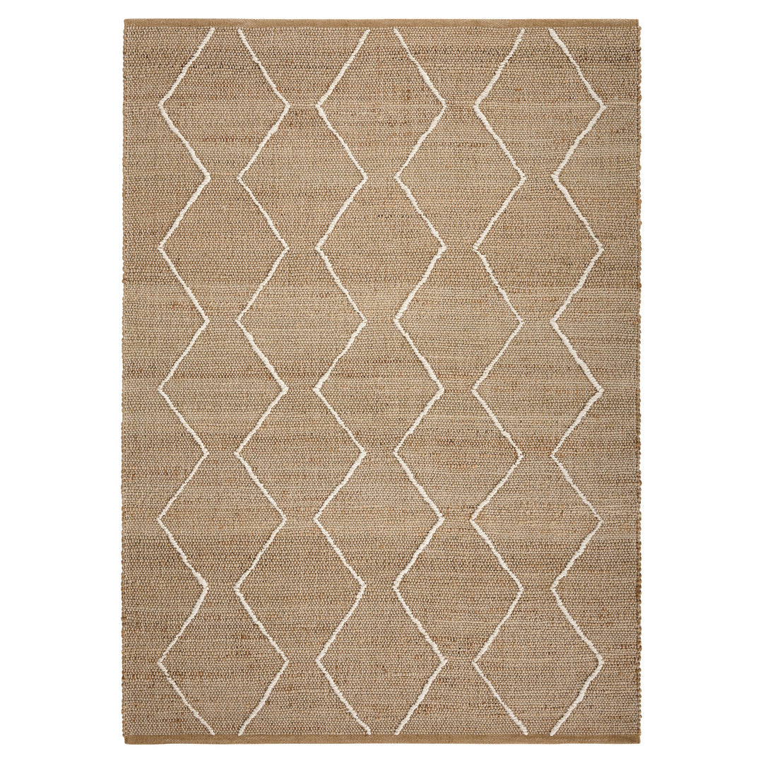 Nomad Camel White Tribal Geometric - D7007 - 5' x 8'