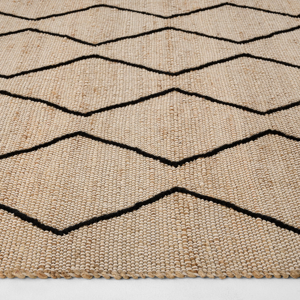Nomad Camel Black Tribal Geometric - D7008 - 8' x 11'