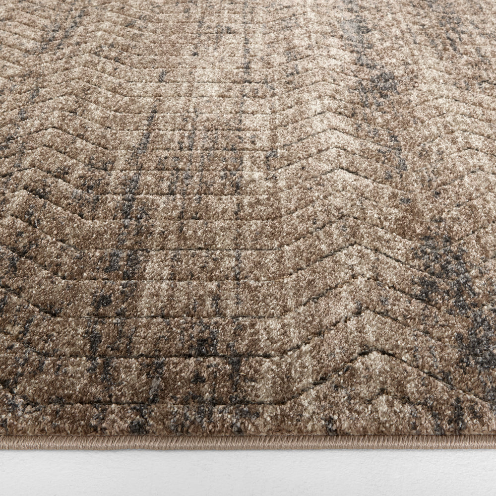 Drift Taupe Chevron Stripe - E1004 - 5' x 8'