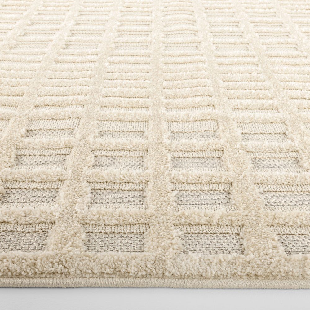 Carmel Ivory Stone Windowpane Grid - E1014 - 5' x 8'