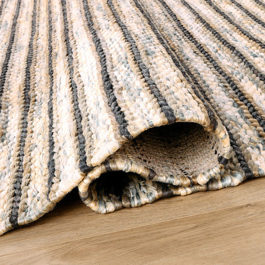 Natural Luxe Blue Ivory Stripe - N1015 - 5&