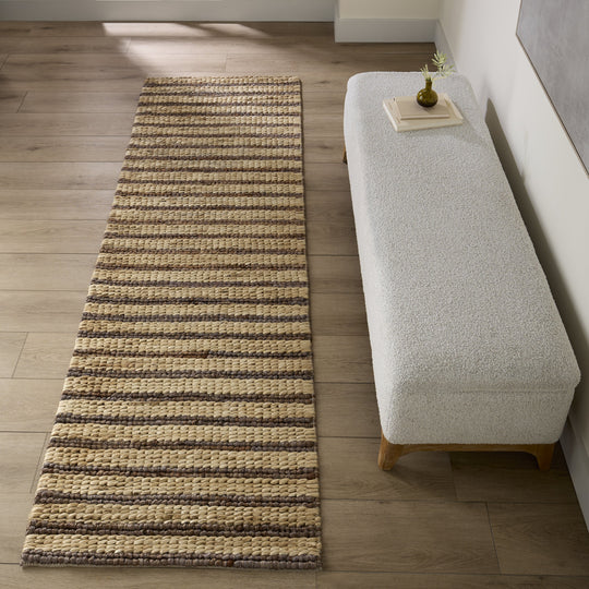 Natural Luxe Beige Plum Brown Stripe - N1021 - 3&