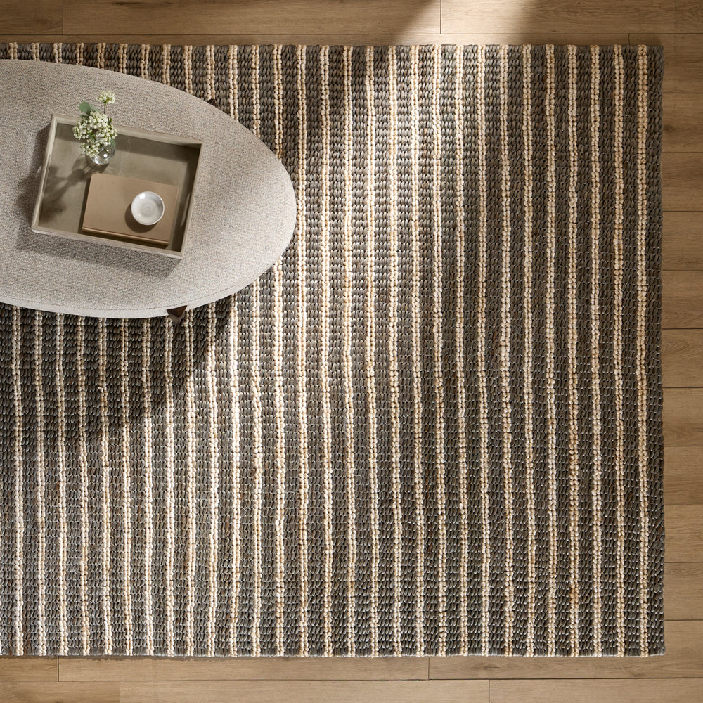 Natural Luxe Gray Ivory Stripe - N1022 - 10' x 13'