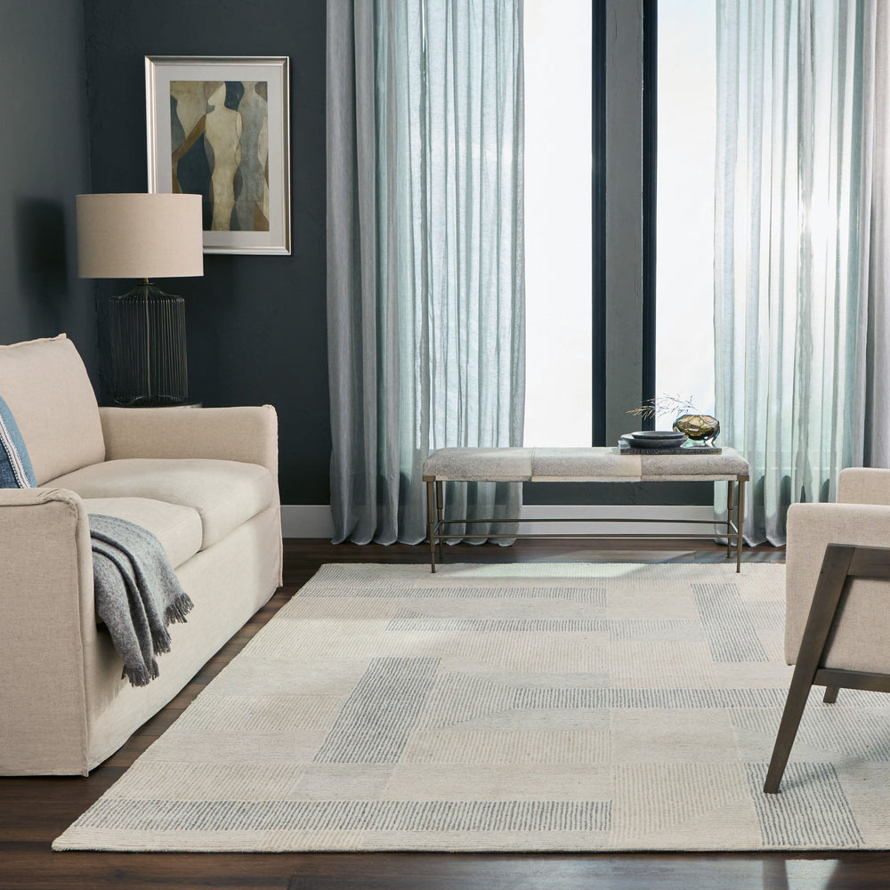 Sachin Gray Ivory Geometric - N2001 - 8' x 11'
