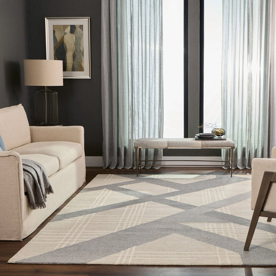 Sachin Gray Ivory Geometric - N2002 - 8&