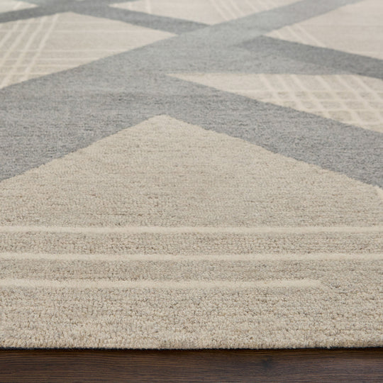 Sachin Gray Ivory Geometric - N2002 - 8&