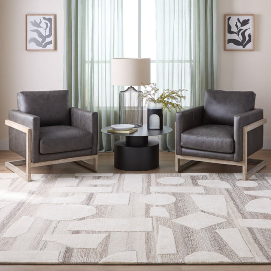 Sachin Brown Ivory Geometric - N2003 - 8&