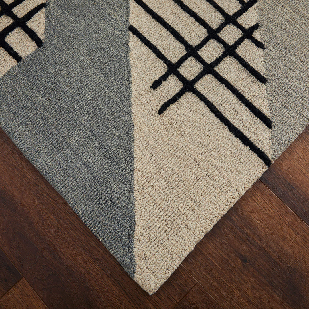 Sachin Black Ivory Geometric - N2007 - 8&