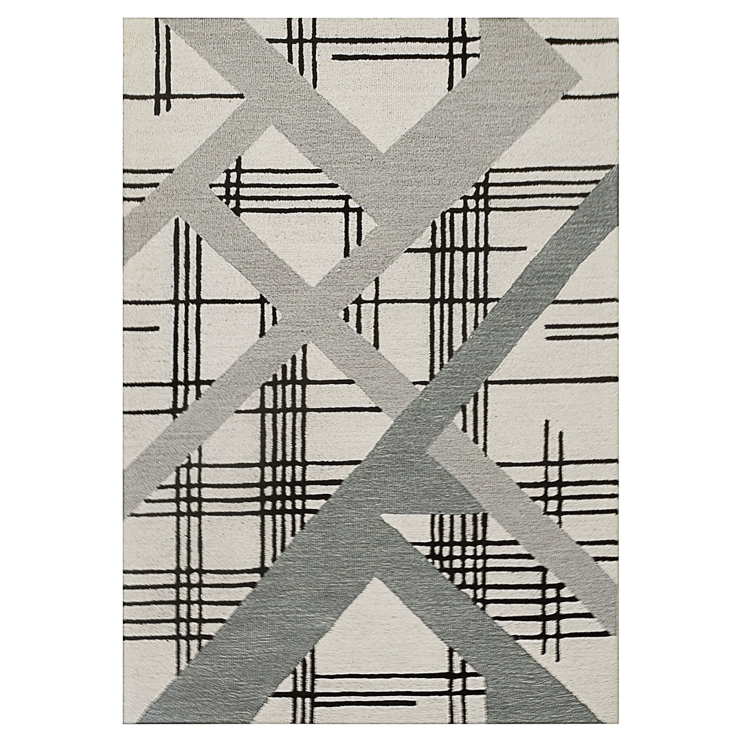 Sachin Black Ivory Geometric - N2007 - 10&