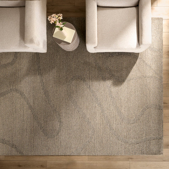 Contempo Charcoal Brown Beige Stripe Swirl - N2010 - 8&