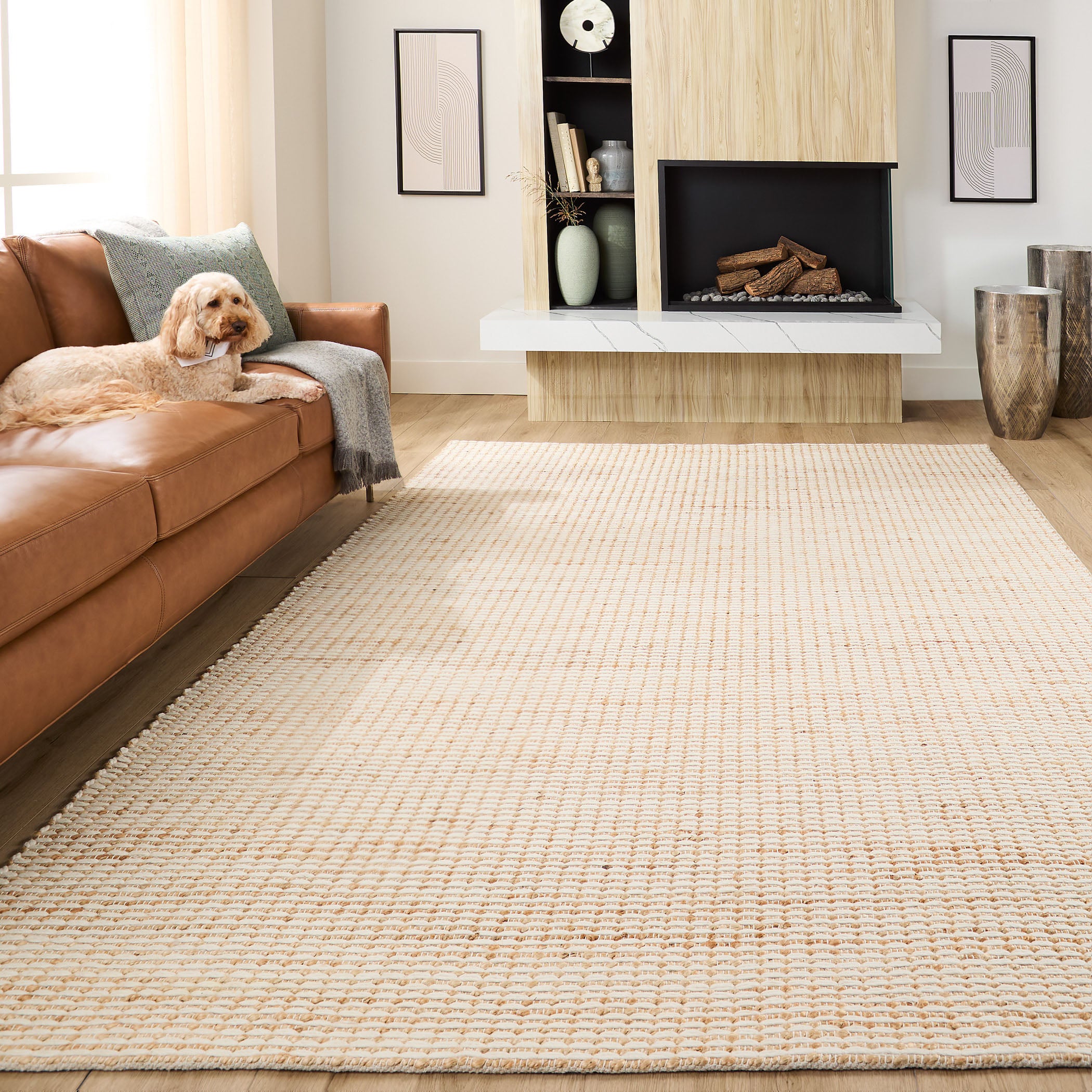 ロンハーマン　Ron Herman　Mouton Rug light brown ロンハーマン Ron Herman Mouton Rug light brown ロンハーマン