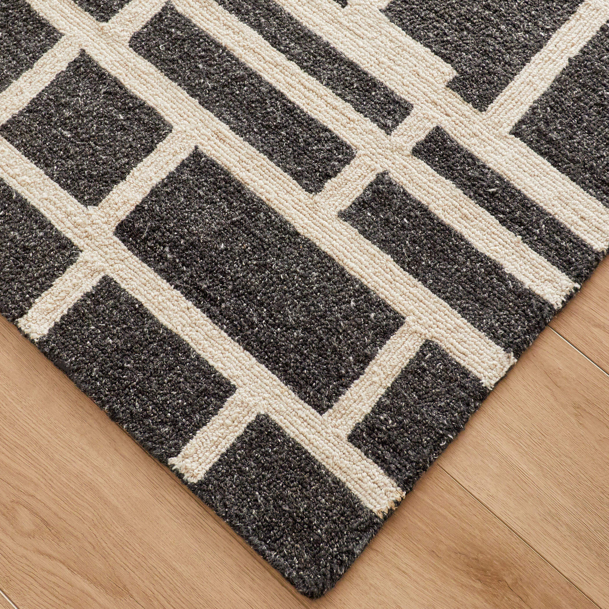 フランフラン Lattice Hot Carpet Rug L 190x190 エルフィア ホットカーペットラグ L 1900×1900 グレー
