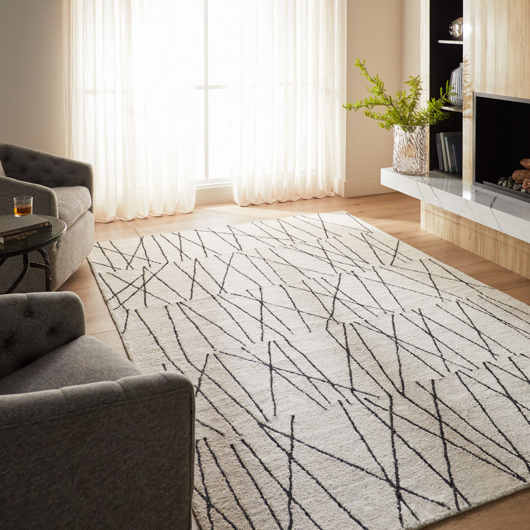 Myra Black Ivory Linear - N5008 - 5&