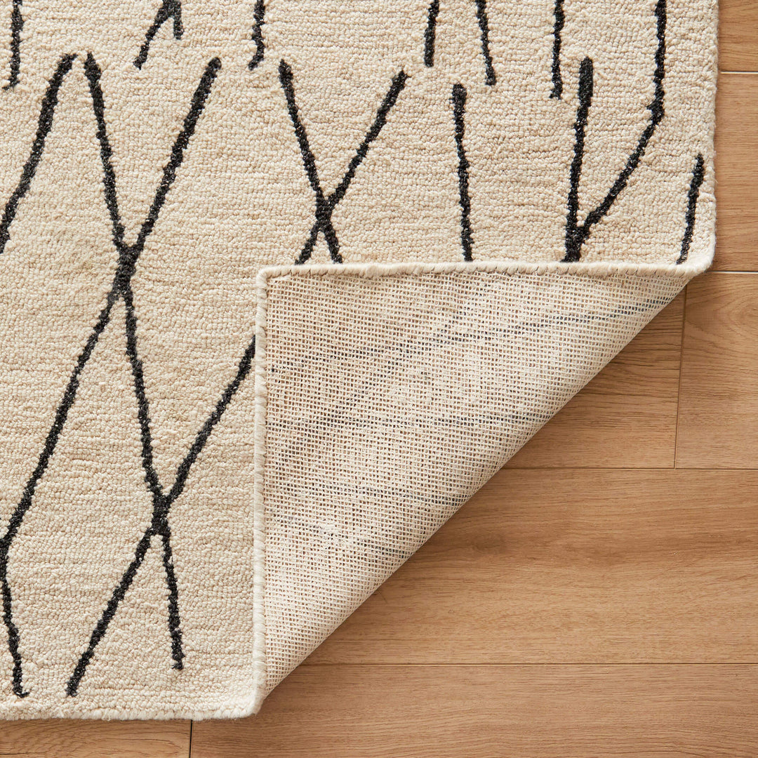 Myra Black Ivory Linear - N5008 - 5&