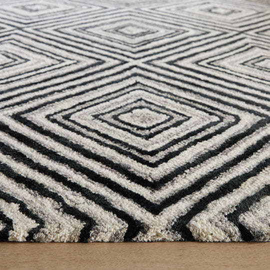 Vani Black Ivory Geometric - N5023 - 7&