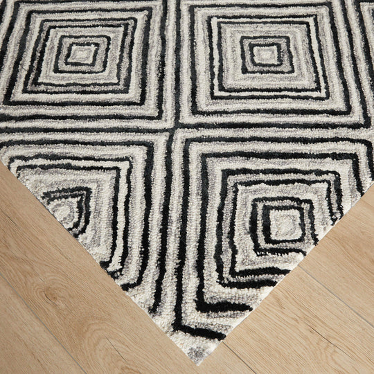 Vani Black Ivory Geometric - N5023 - 10&