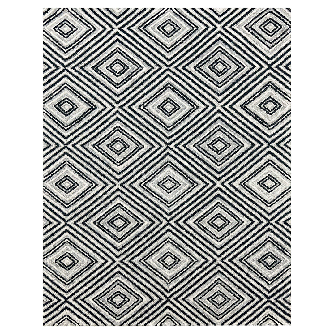 Vani Black Ivory Geometric - N5023 - 2' x 3'