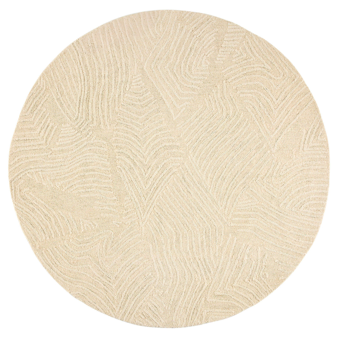 Mitra Ivory Geometric Swirl - N5034 - 10' Round