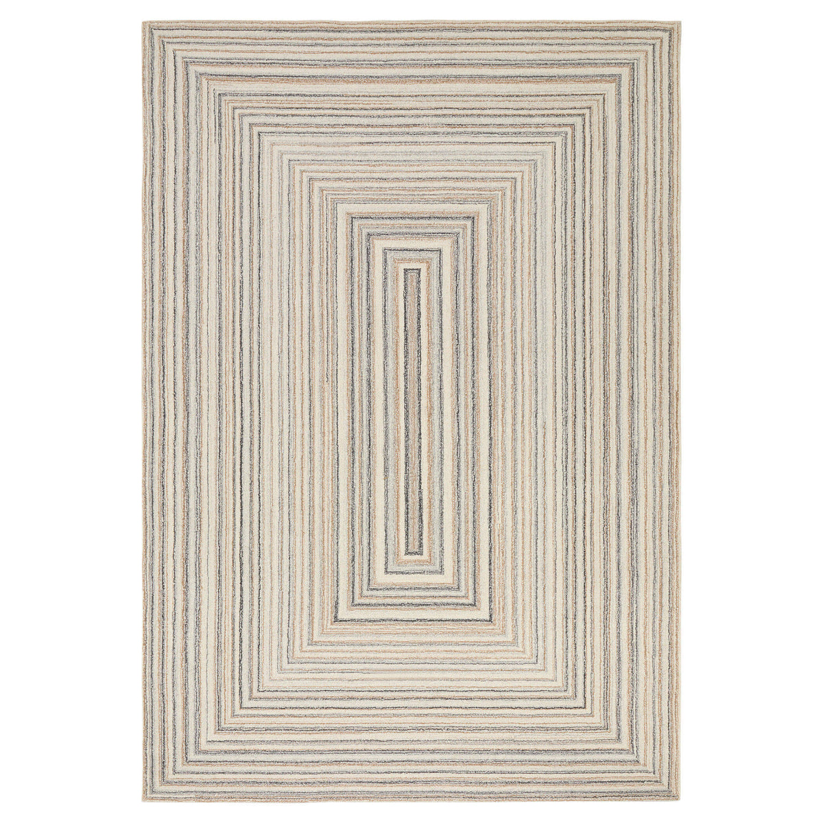 Mitra Brown Geometric - N5035 - 5' x 8'