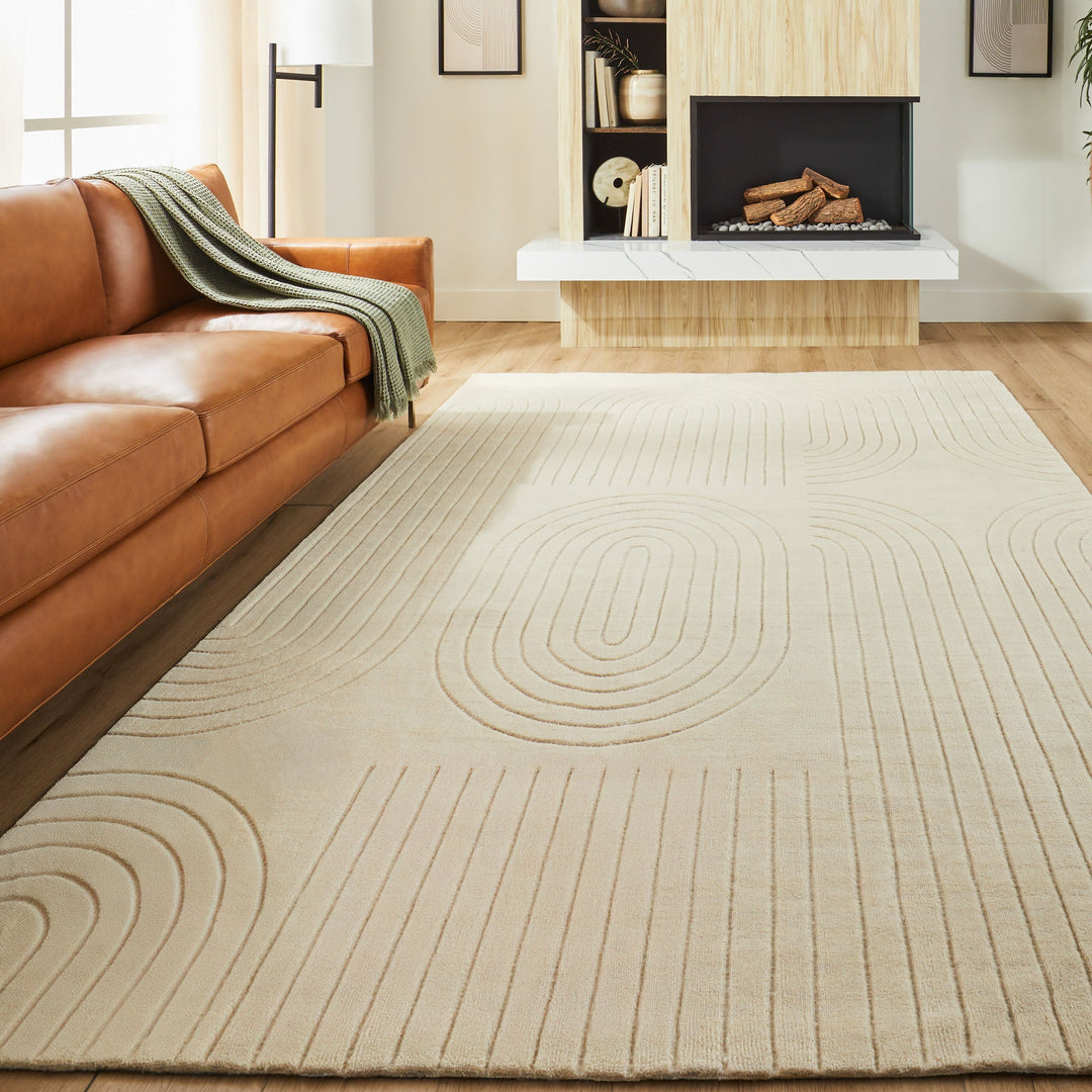 Kirti Ivory Geometric - N6003 - 8&