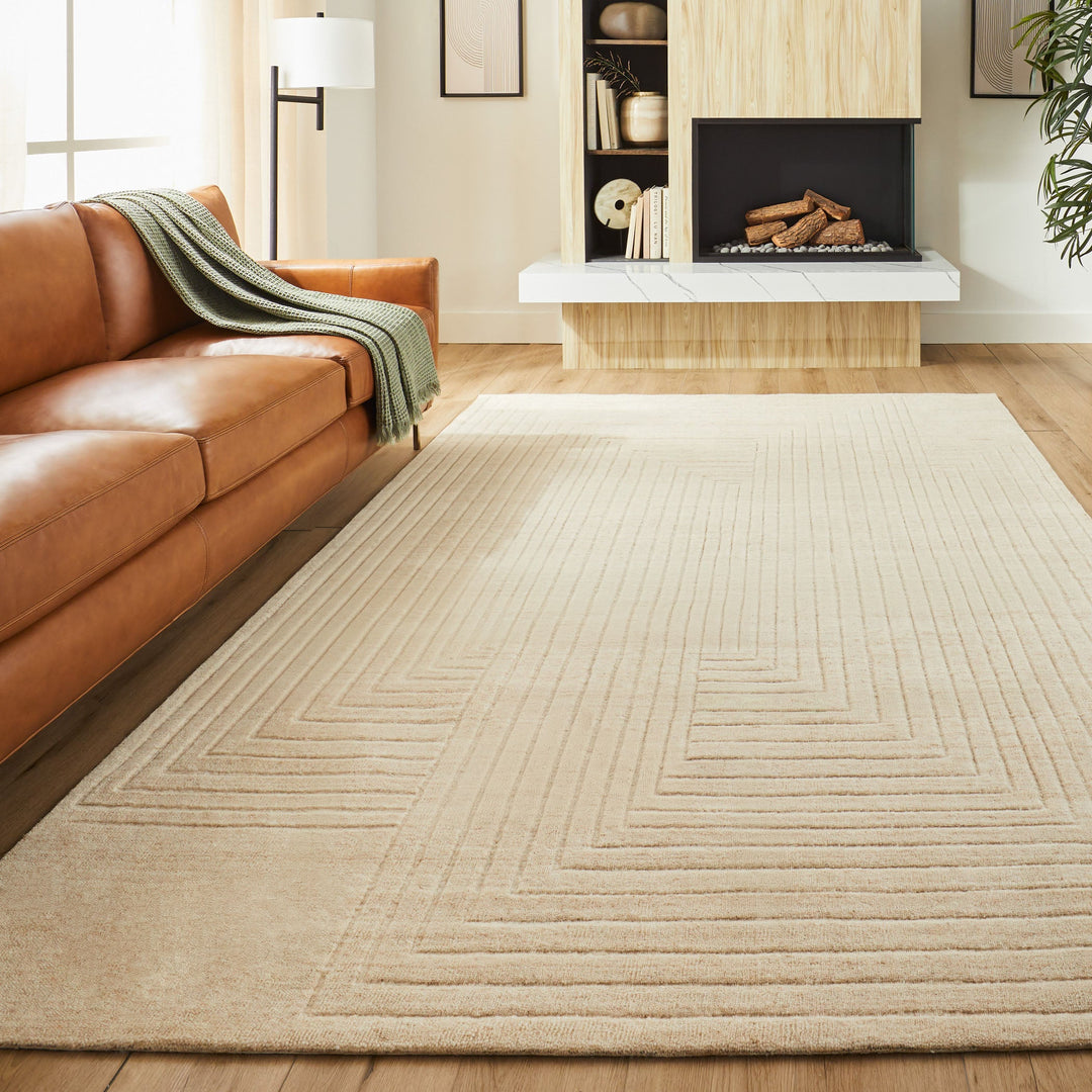 Kirti Ivory Geometric - N6005 - 10&