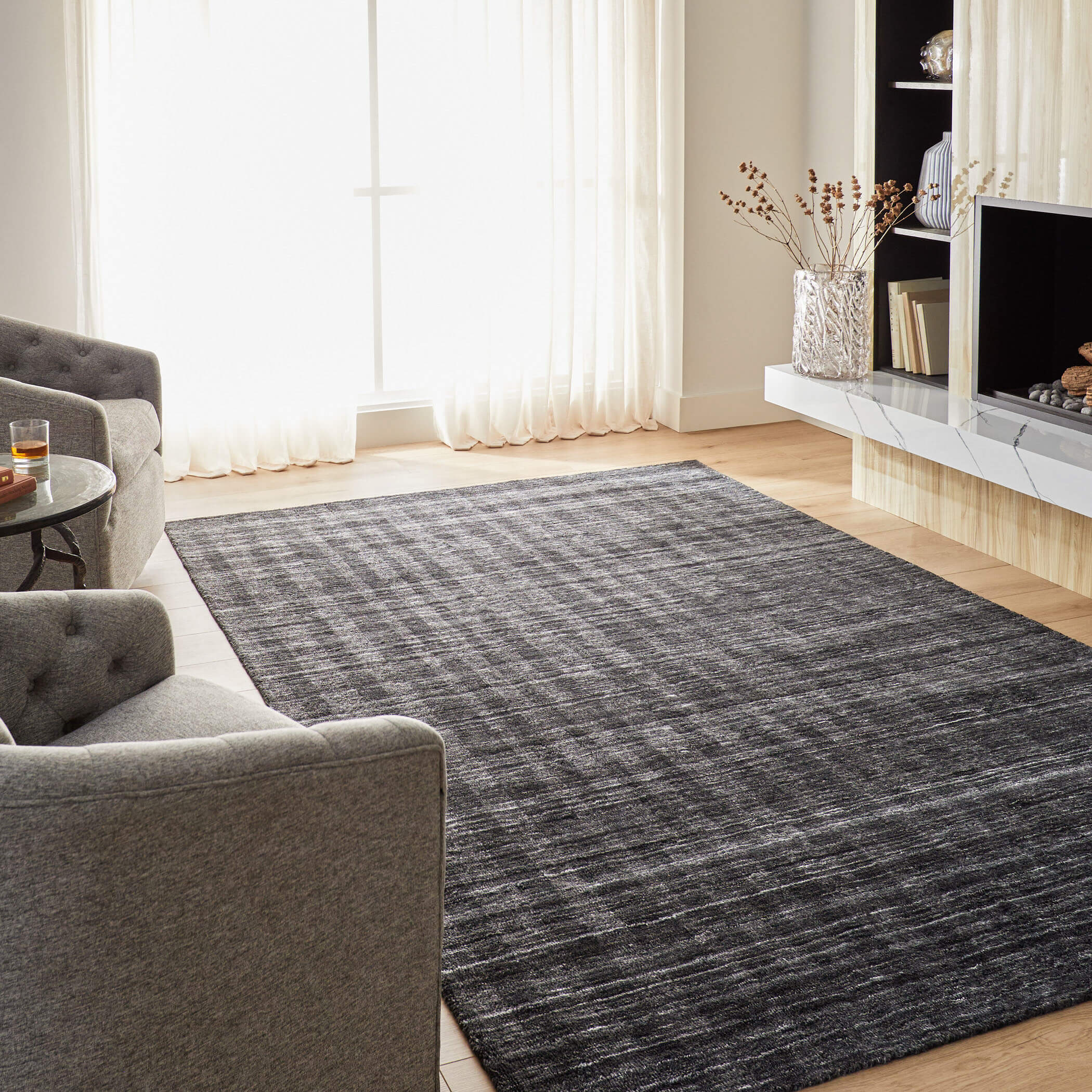 Pari Charcoal 2'X 3' Rug | Designer Rugs | By Lavin Rugs