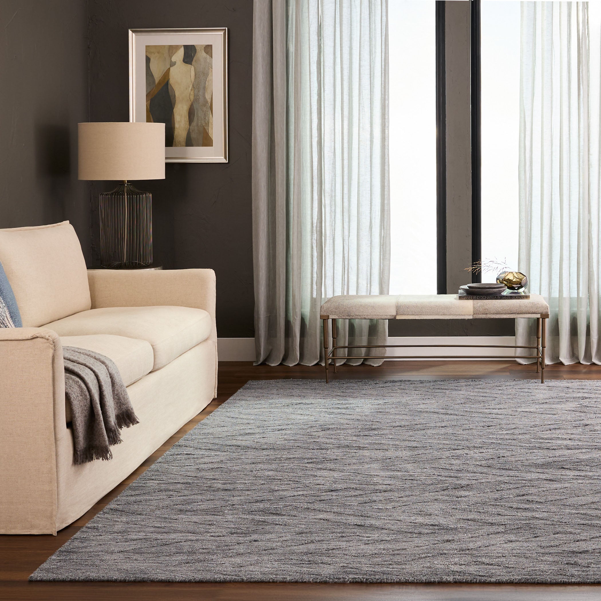 Pari Dark Grey 2'X 3' Rug | Designer Rugs | By Lavin Rugs