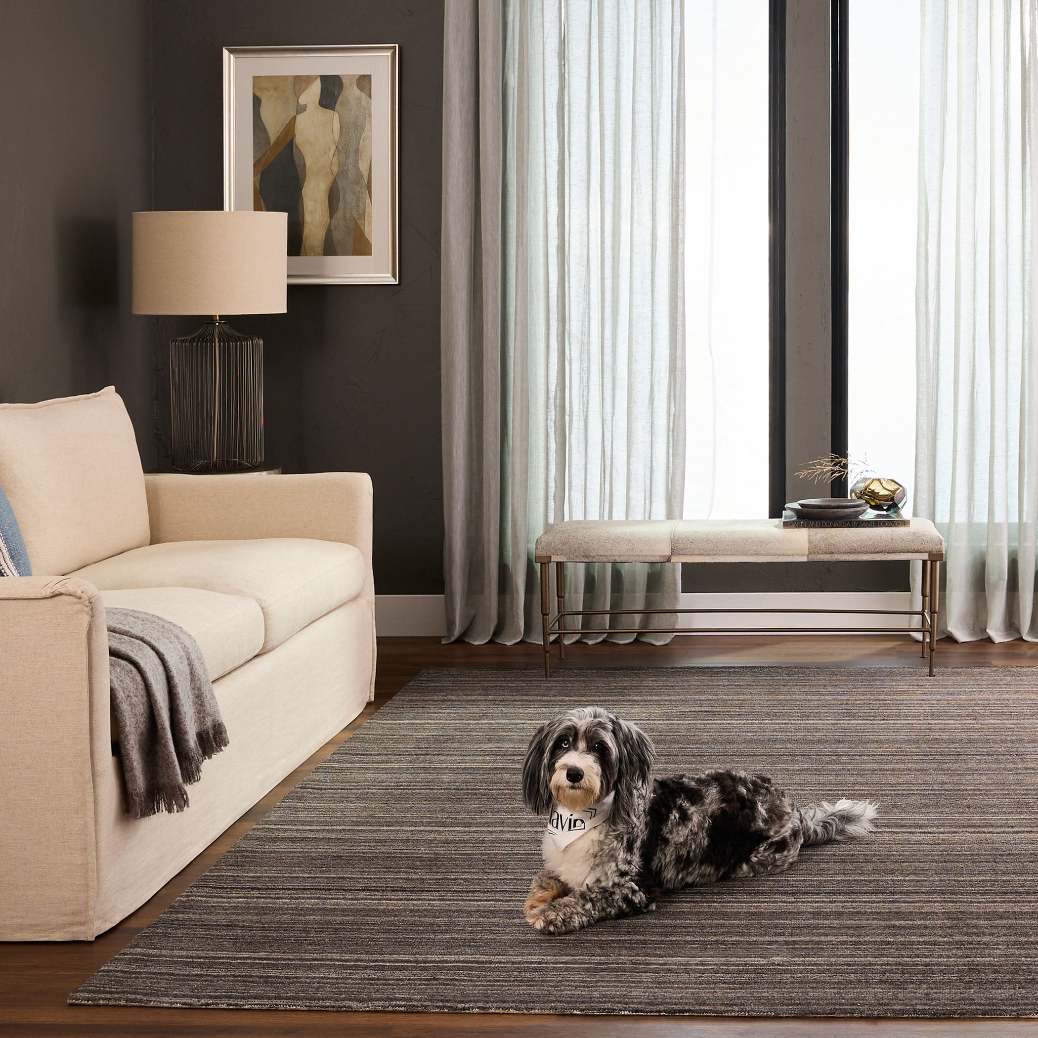 Riya Charcoal 2'X 3' Rug | Designer Rugs | By Lavin Rugs