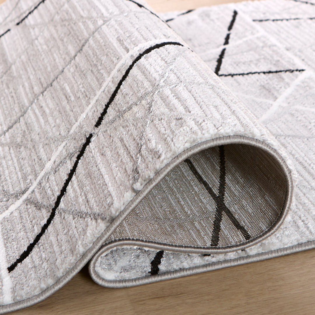 Sesia Gray Linear Geometric - R1002 - 3&