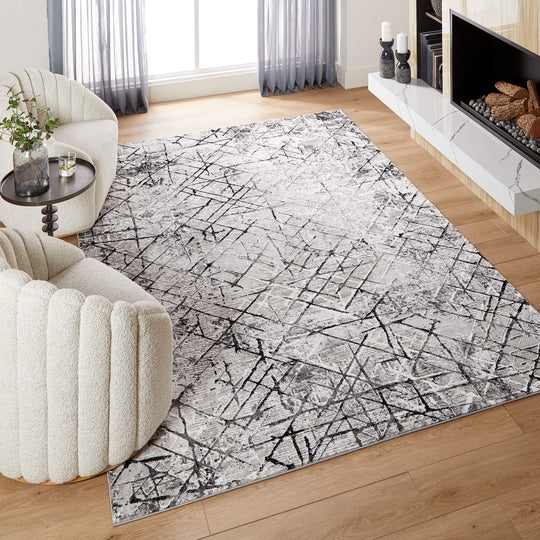 Sesia Black Gray Linear Geometric - R1006 - 10&