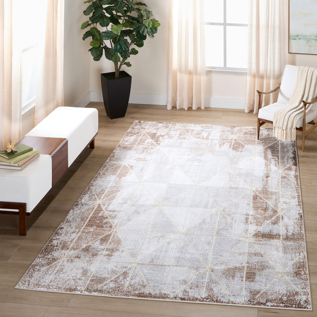 Baltea Brown Geometric - R1008 - 5&
