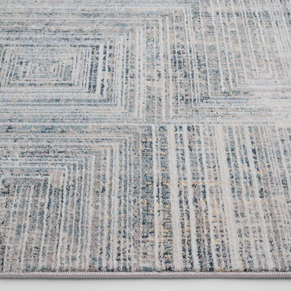 Metro Stone Navy Linear Geometric - R1014 - 8' x 11'