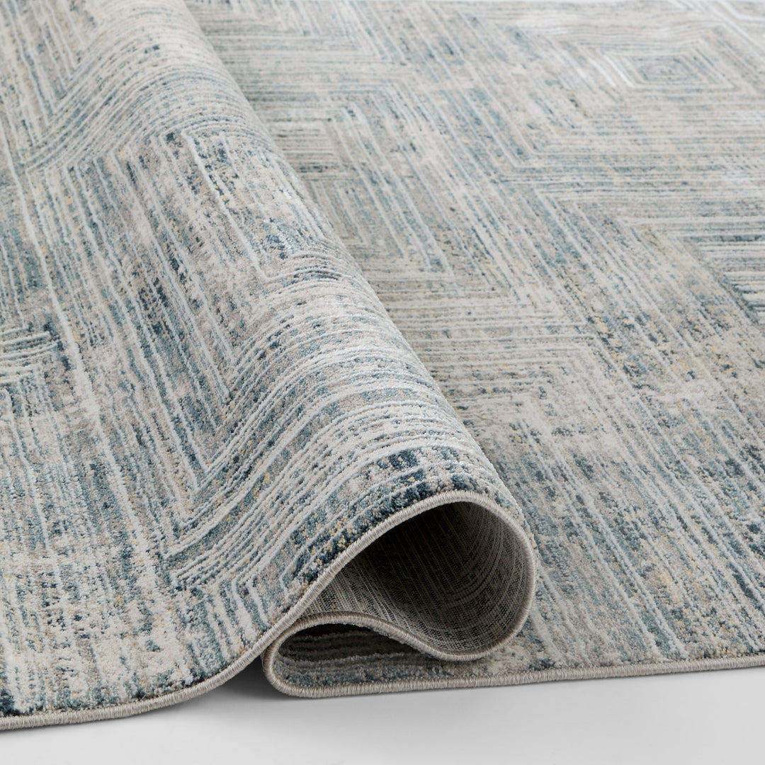 Metro Stone Navy Linear Geometric - R1014 - 6&