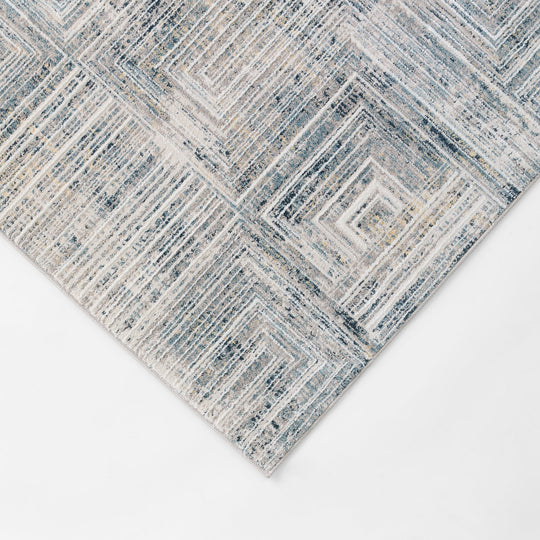 Metro Stone Navy Linear Geometric - R1014 - 10&