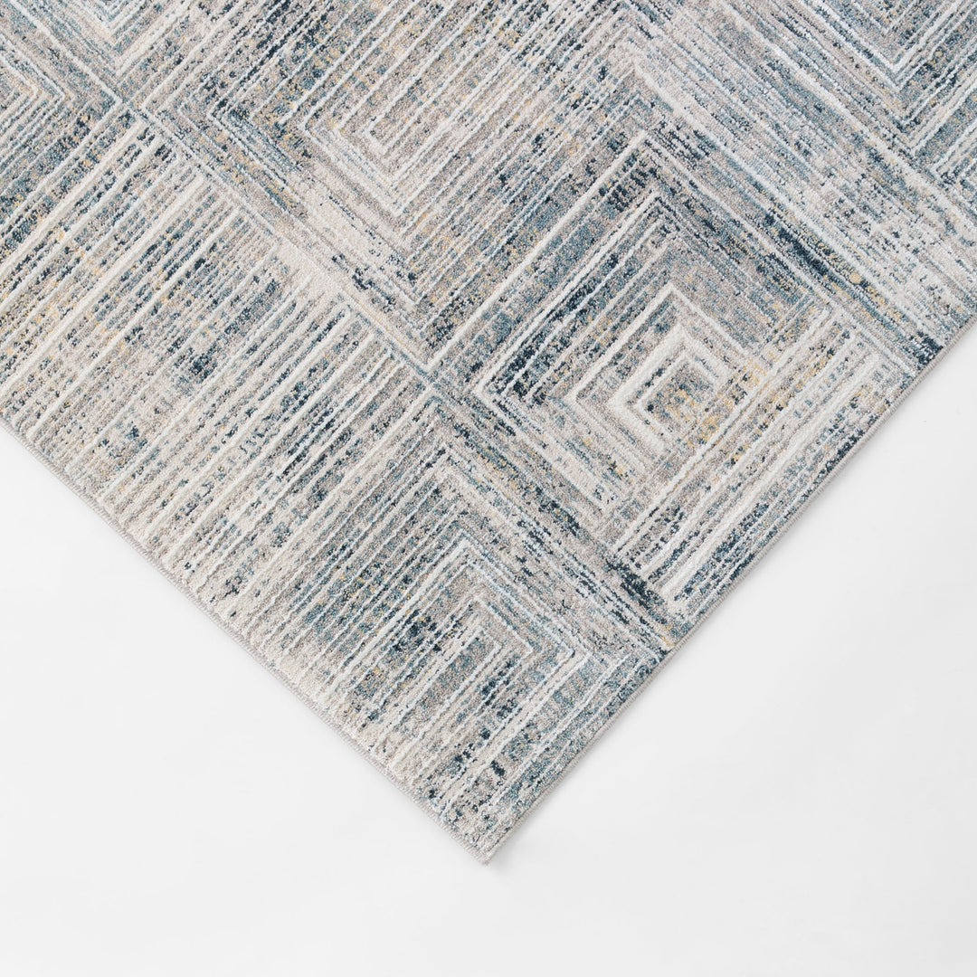Metro Stone Navy Linear Geometric - R1014 - 5&