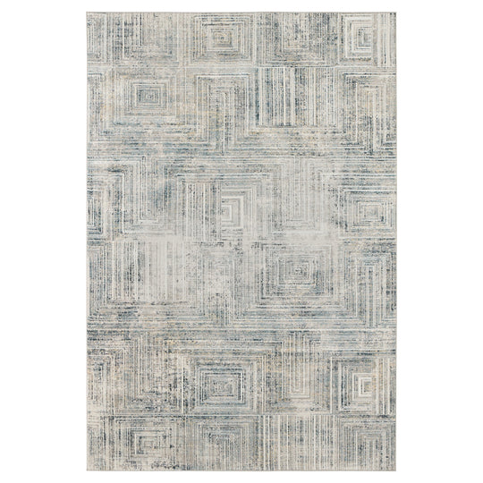 Metro Stone Navy Linear Geometric - R1014 - 5&