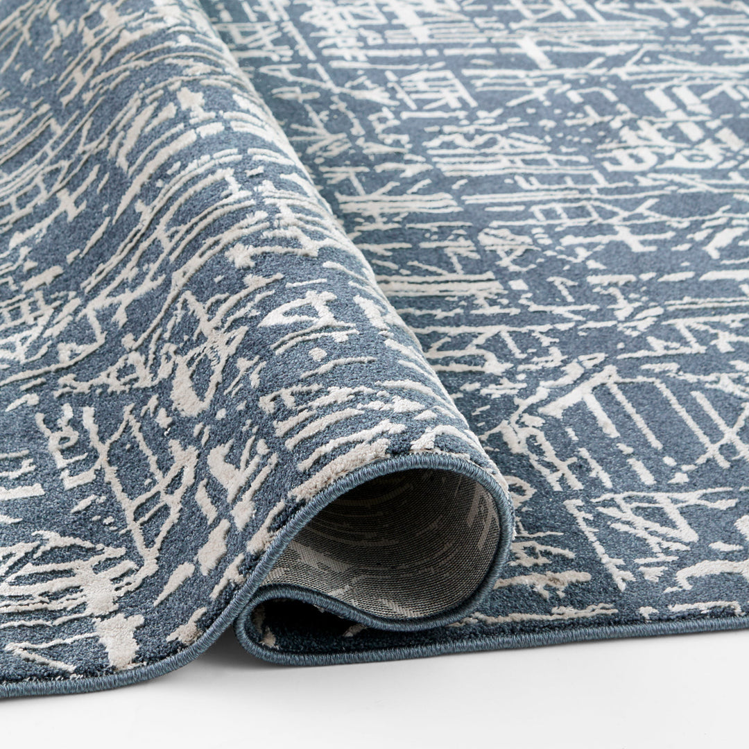 Metro Indigo Stone Abstract Linear - R1015 - 10&