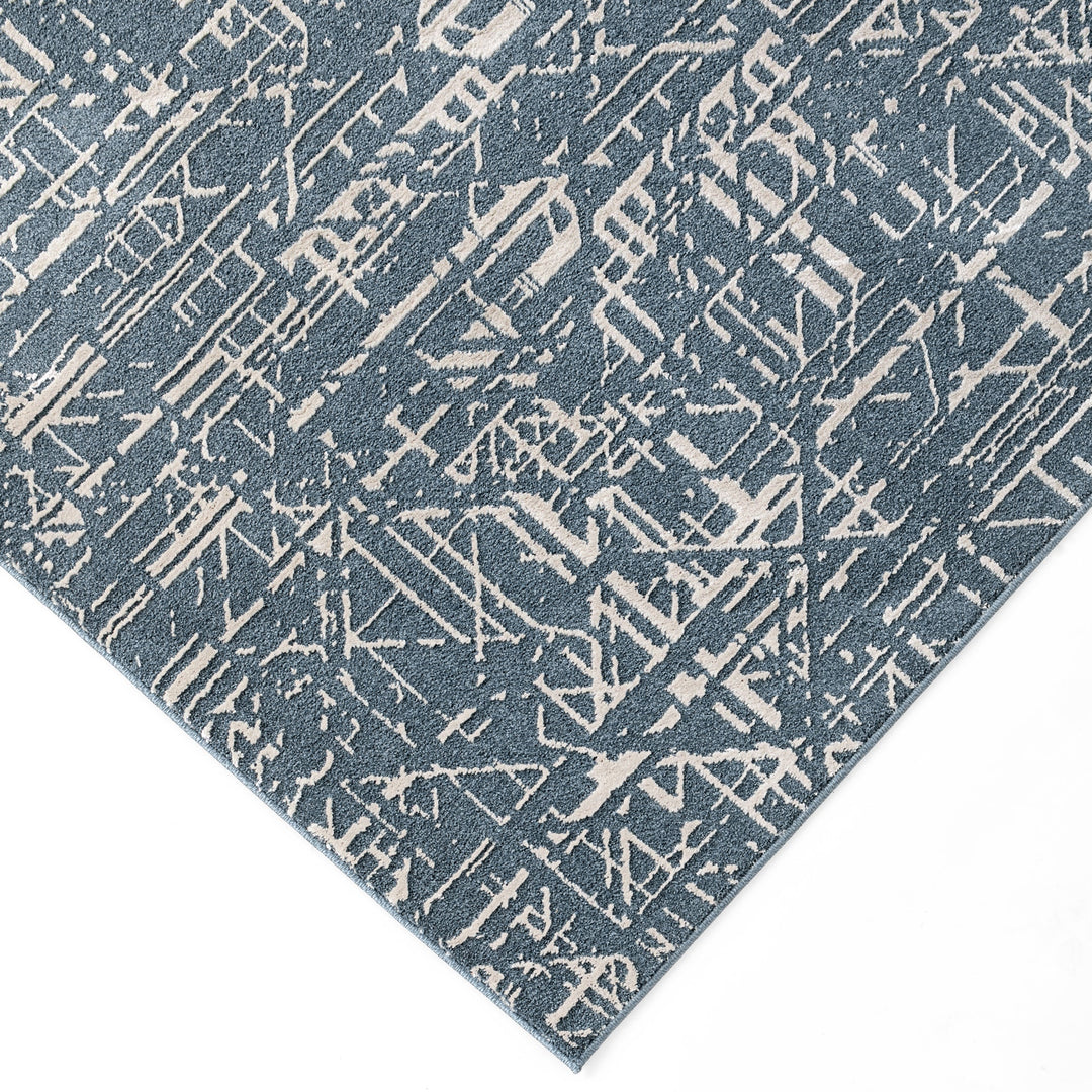Metro Indigo Stone Abstract Linear - R1015 - 5&