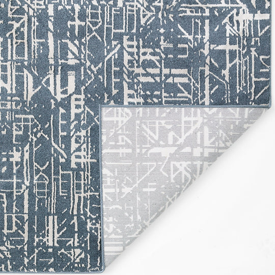 Metro Indigo Stone Abstract Linear - R1015 - 10&