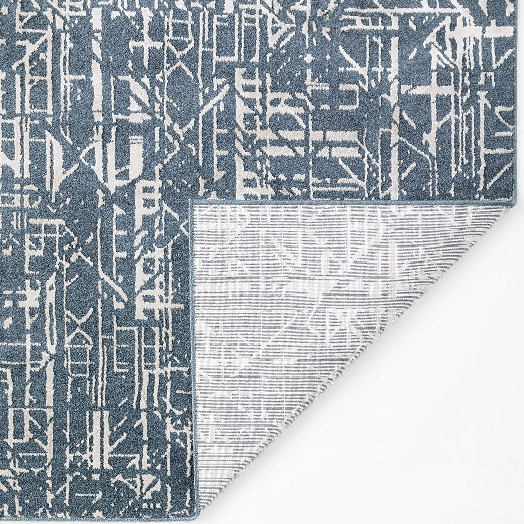 Metro Indigo Stone Abstract Linear - R1015 - 6&