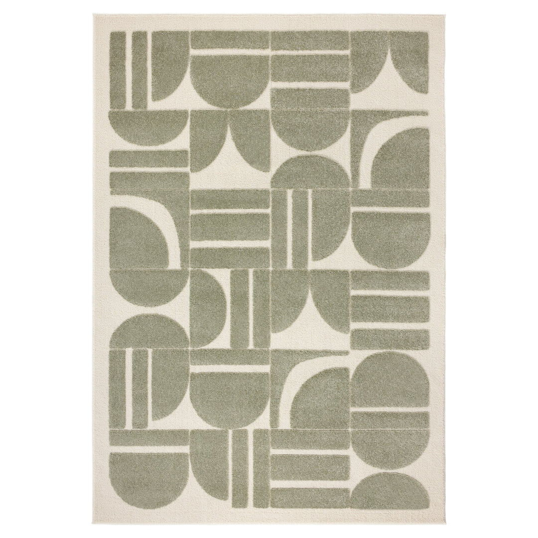 Arc Sage Cream Geometric - R3002 - 5' x 8'