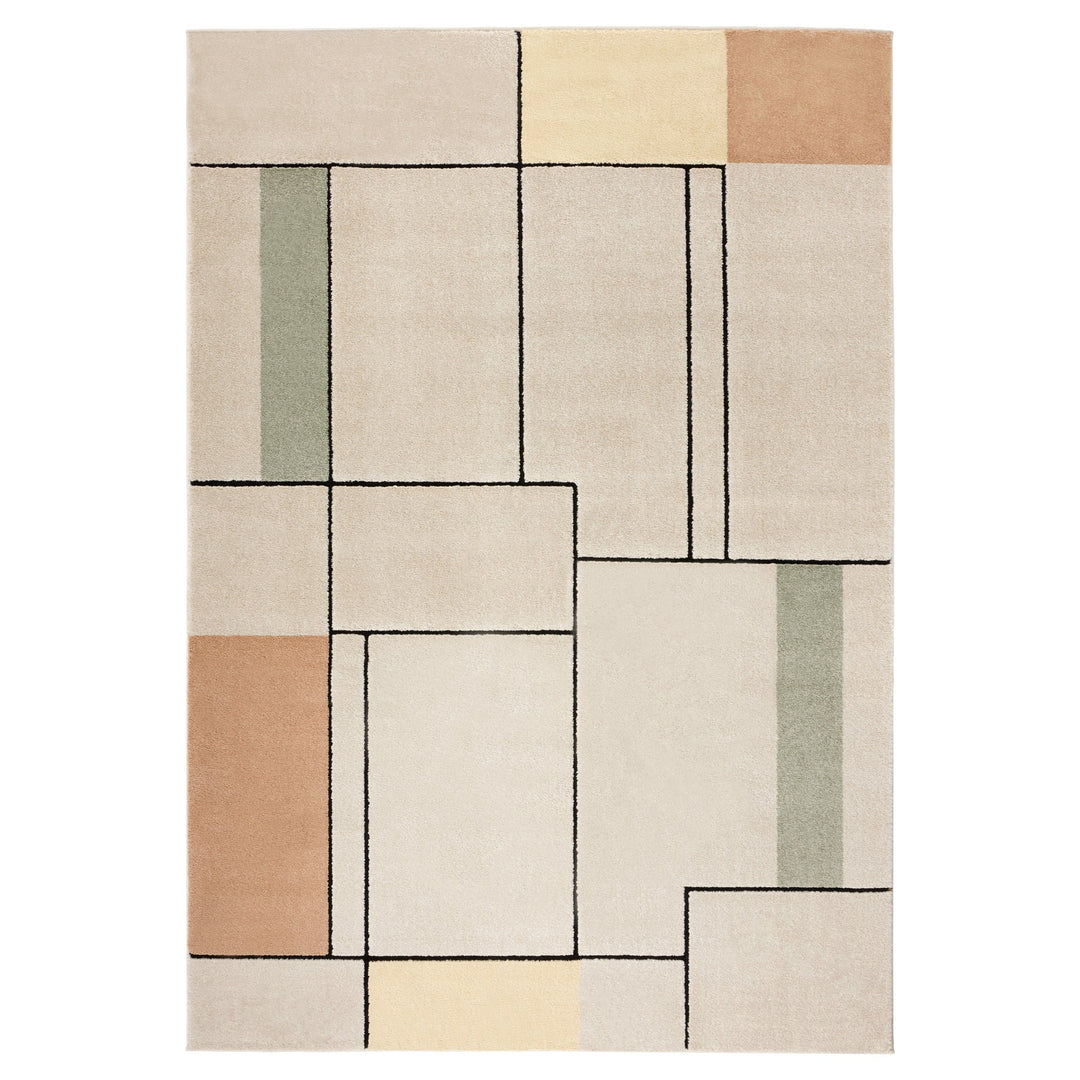 Arc Cream Multi Linear Geometric - R3003 - 8' x 11'