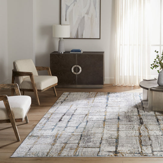 Adara Gray Blue Painterly - T2001 - 5&