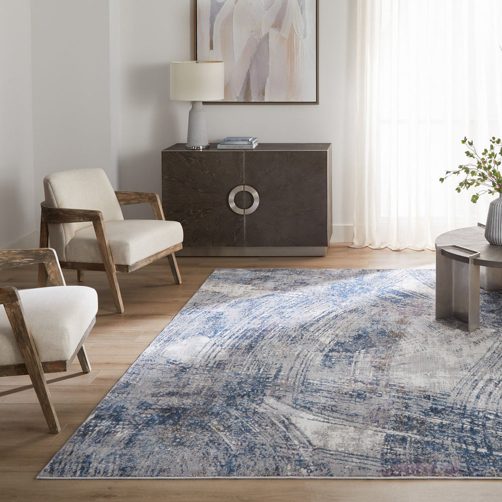 Adara Blue Painterly - T2002 - 5' x 8'