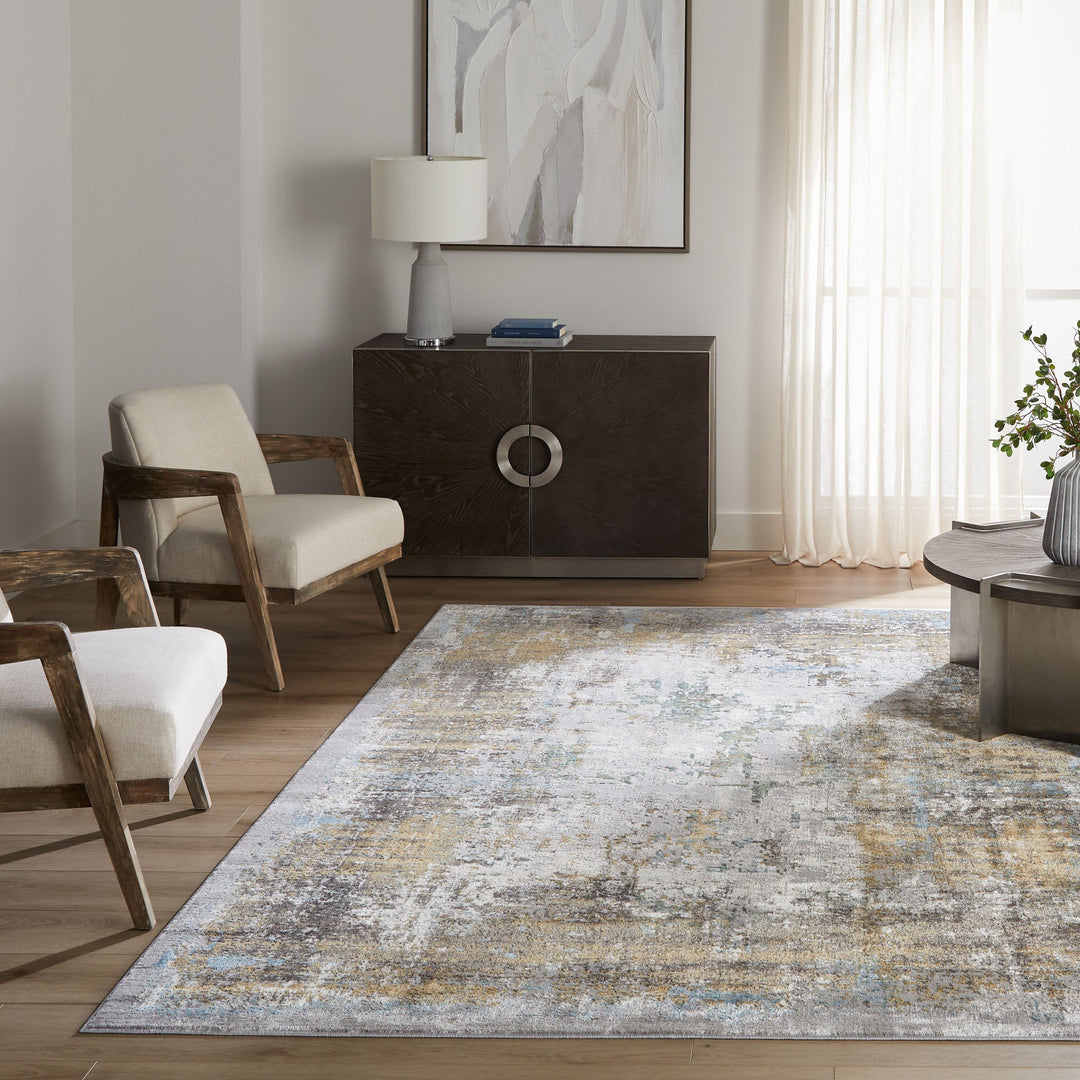 Adara Gray Blue Painterly - T2007 - 5&