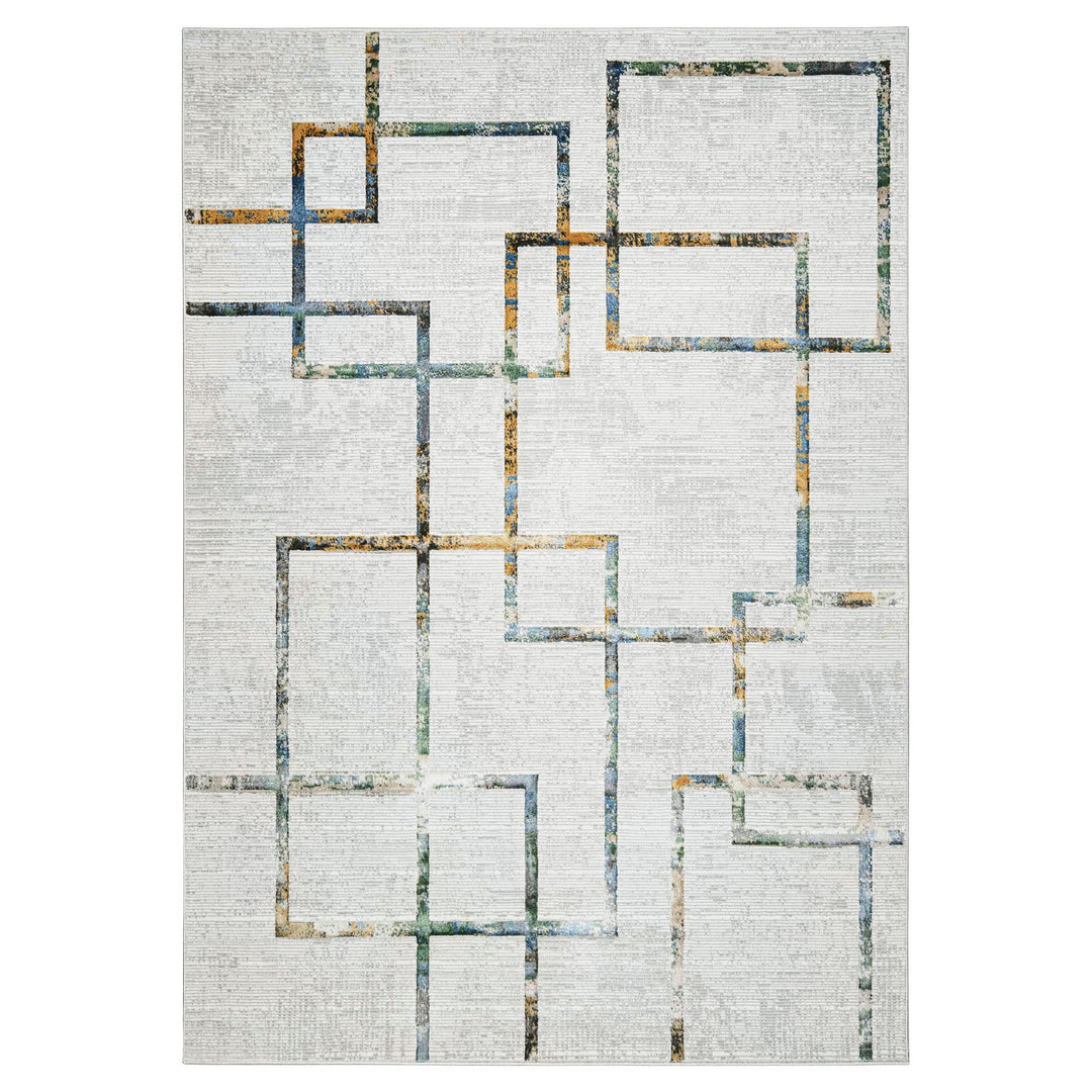 Adara Gray Blue Geometric - T2008 - 5&